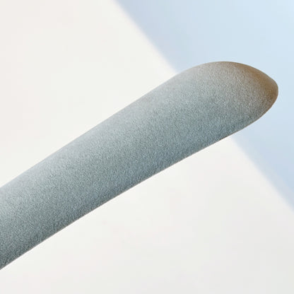 Luxury Velvet Non-Slip Hanger - Professional Boutique Grade | Grey Plastic with Silver Logo