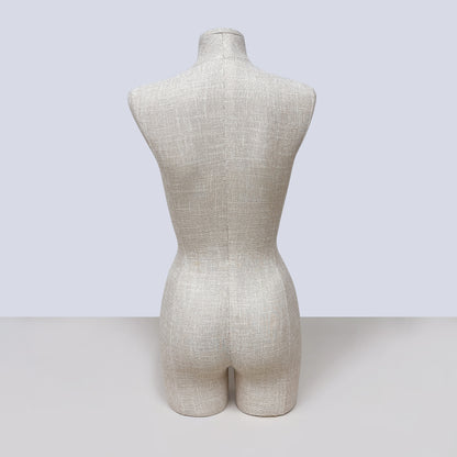 JELIMATE Half Body Mannequin Torso, Linen Dress Form for Lingerie Underwear Display