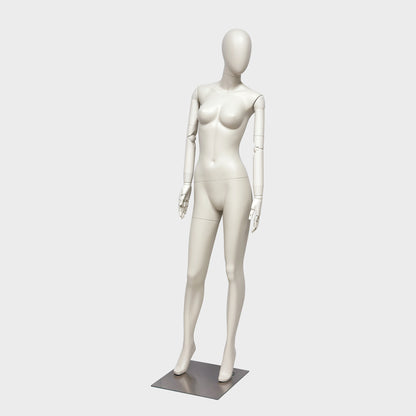 JELIMATE Full Body Female Mannequin Flexible Arms Fiberglass Window Display Dummy