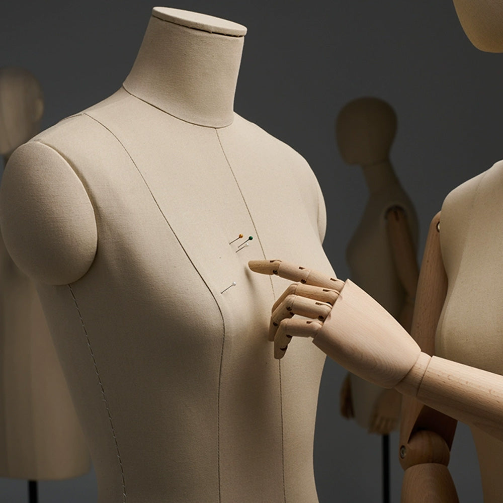 Jelimate Half Body Female Tailor Mannequin Torso Dressmaker Dummy for Pattern Draping Clothing Mannequin Dress Form For Sewing Women Fashion Design Mannequins Can Custom Logo