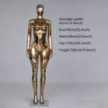 JELIMATE Plus Size Electroplated Female Mannequin 3 Colors, Curvy Window Display Fixture
