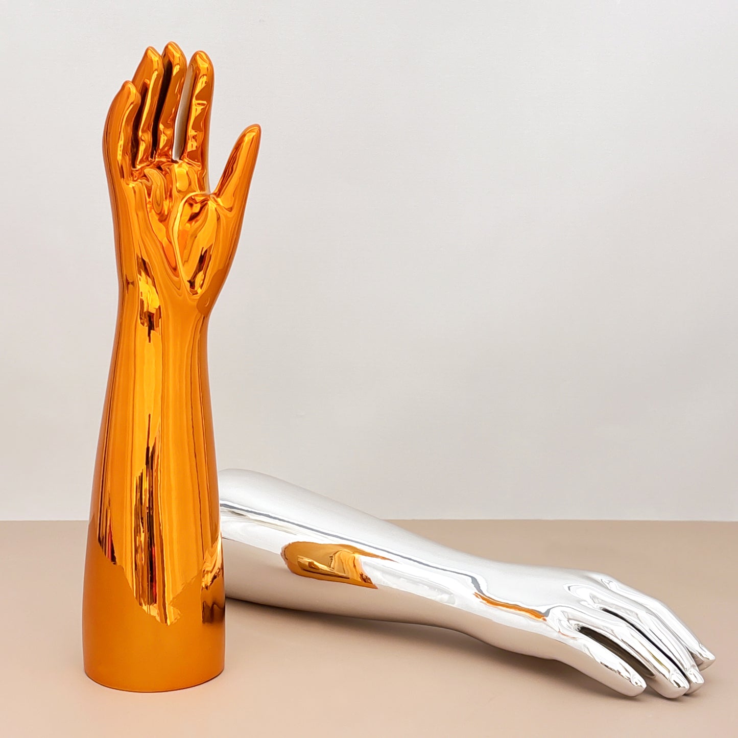 Jelimate Plated Right Hand Full Arm Mannequin – Rose Gold & Silver Jewelry, Watches, Gloves & Wristbands Display