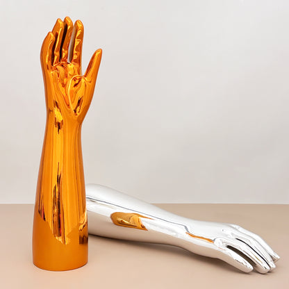 Jelimate Plated Right Hand Full Arm Mannequin – Rose Gold & Silver Jewelry, Watches, Gloves & Wristbands Display