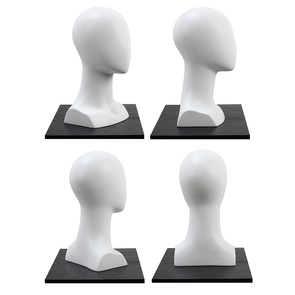 Jelimate High Quality Fiberglass White Gold Mannequin Head for Wigs,Hat Display Head Mannequin Props Window Dress Form,Headband Scarf Jewelry Display Stand