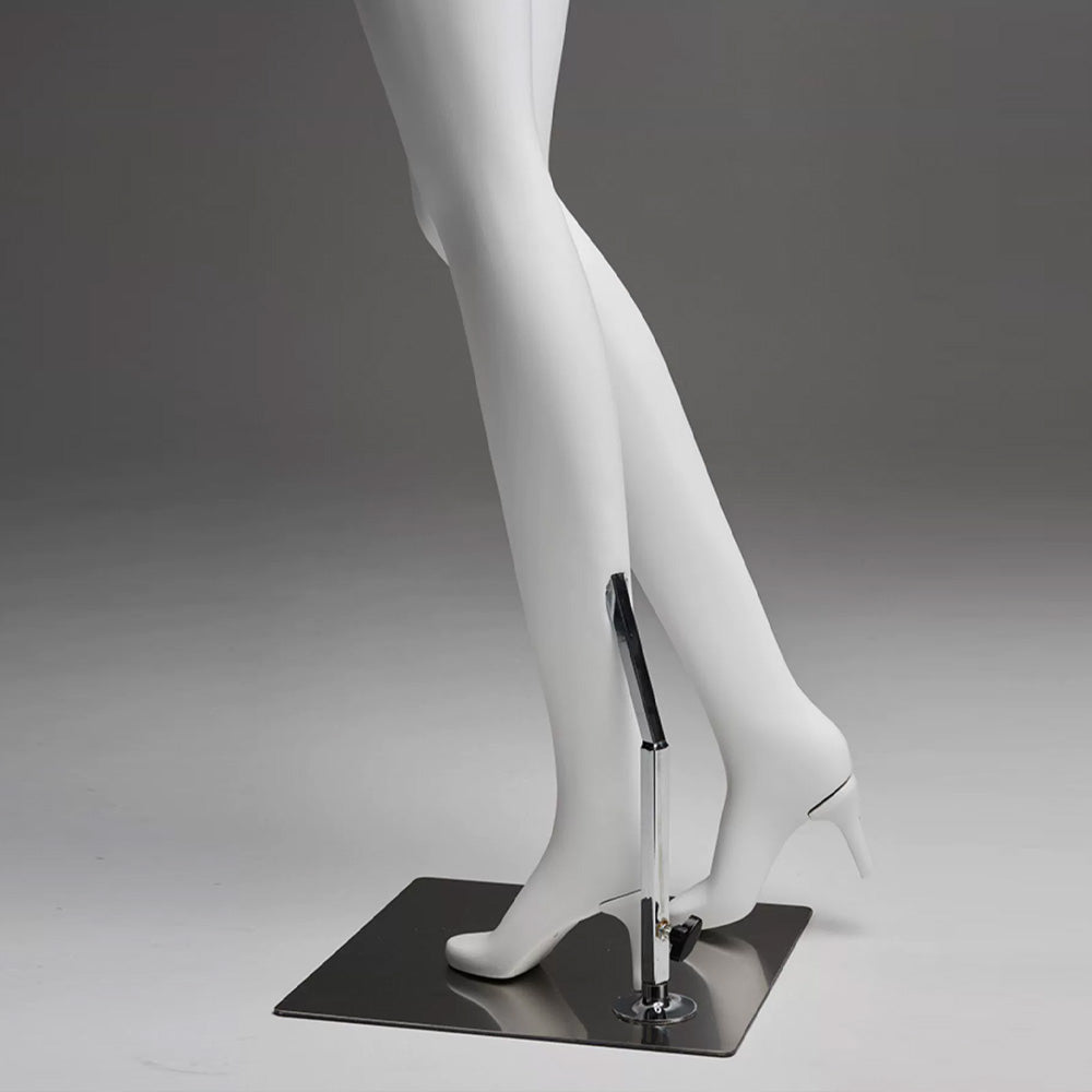 Jelimate Luxury White Full Body Mannequin Dress Form,Female Full Body Display Mannequin,Female Mannequin Torso With High Heel,Retail Clothing Store Female Display Mannequin,Clothing Display Model With White Arms JE0253