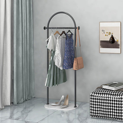 JELIMATE Freestanding Clothing Rack, Marble Base Garment Rack for Boutique Store Display