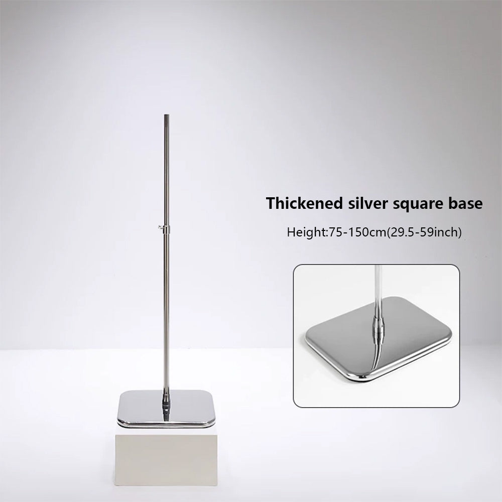JELIMATE Half Body Mannequin Stand Base | Stainless Steel Retail Display Pole Stand