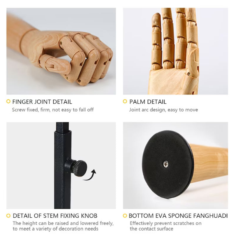JELIMATE Mannequin Hand Display Model for Jewelry Rings Nails Hats Cosmetics