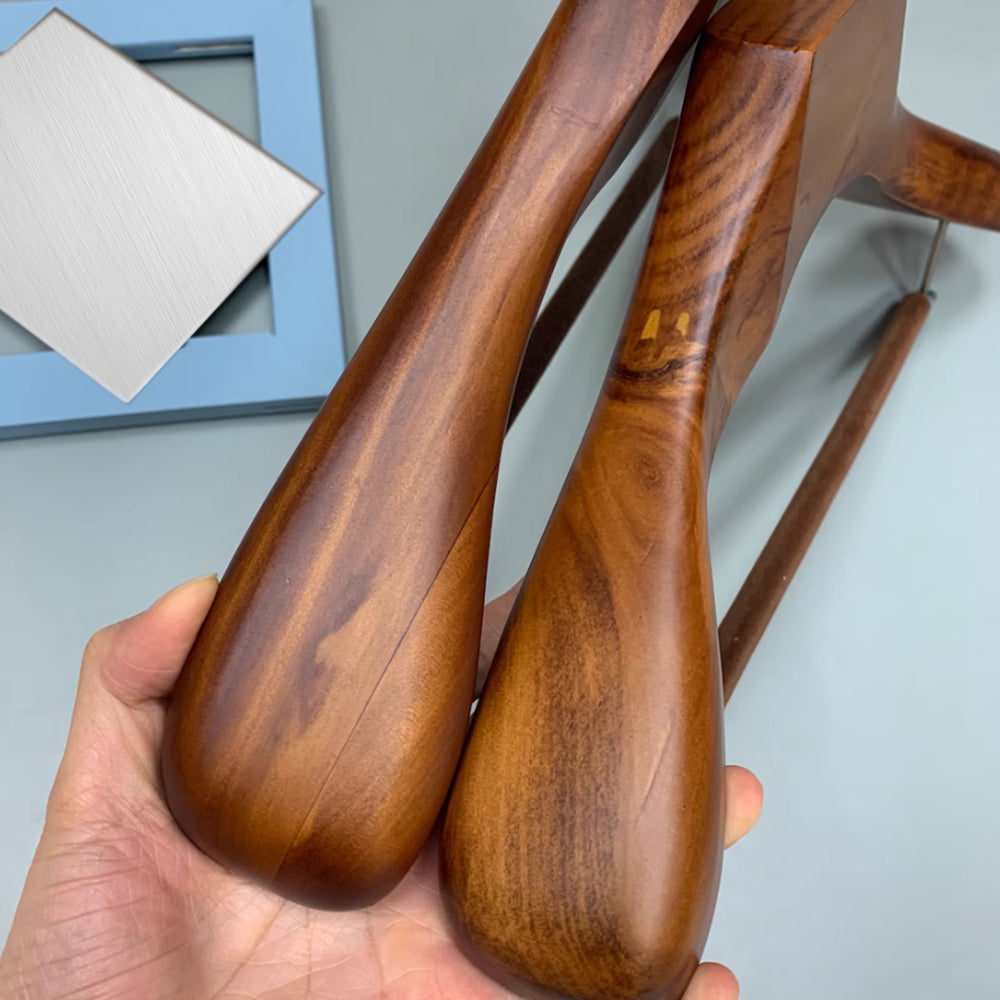 Jelimate Wide Shoulder Solid Wood Hangers Strong Wooden Hangers for Mens and Womens Wear