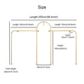 Jelimate 200cm Height Arch Gold Clothing Display Rack,Shop Decoration Boutique Store Furniture Hanging Clothing Shelf,Wall Clothing Display Stand Clothes Hanger
