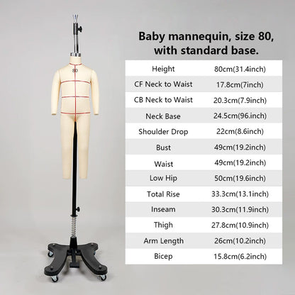 Professional Kids Draping Dress Form | SHEIN Standard Size 8-12 | Toddler, Little Kids & Big Kids