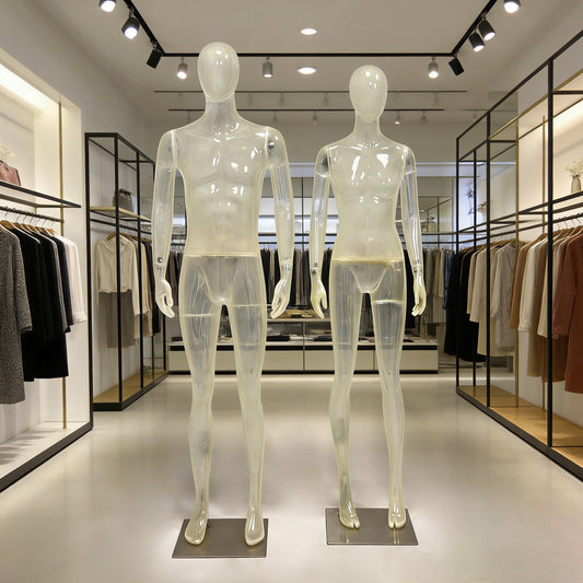 Premium Translucent Frosted Mannequin | Full Body Display for Luxury Boutiques