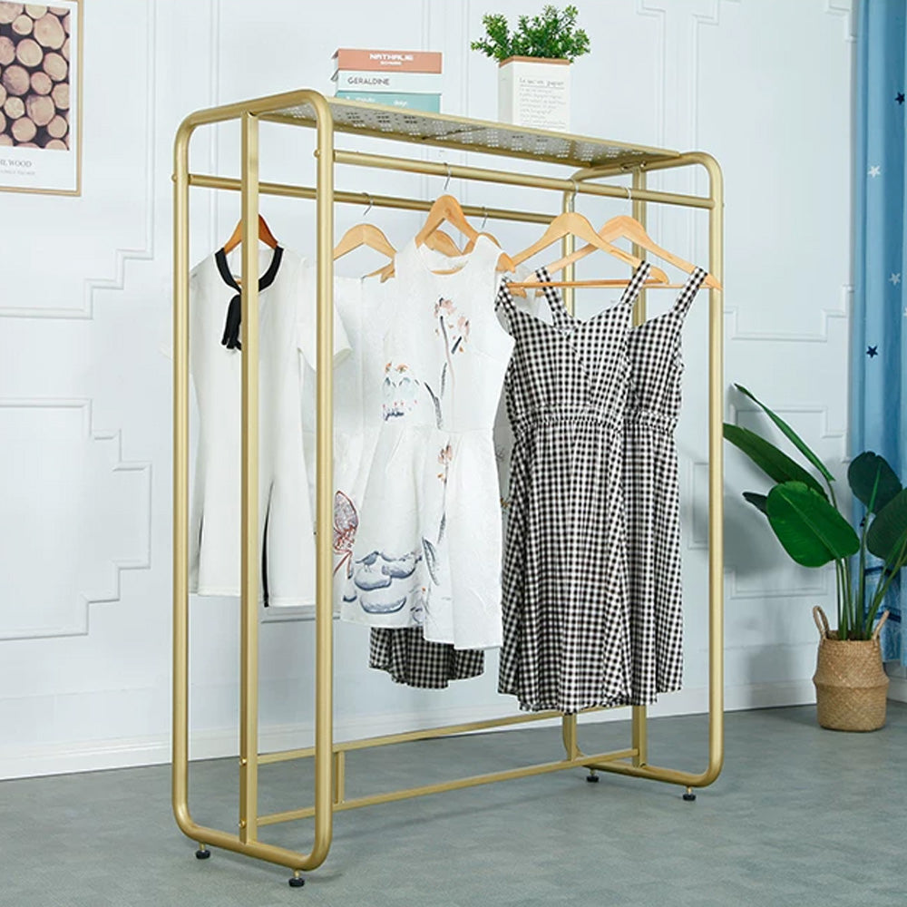 JELIMATE Double Rail Clothing Rack | Heavy Duty Garment Display Stand for Boutique Store