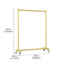 JELIMATE Industrial Clothing Rack with Wheels, Heavy Duty Rolling Garment Rack