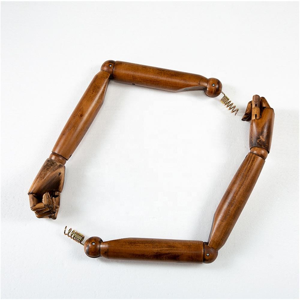 Professional Brown Male Mannequin Torso with Leather Finish - Half Body Display Form with Wooden Base for Retail Stores