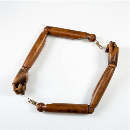 Professional Brown Male Mannequin Torso with Leather Finish - Half Body Display Form with Wooden Base for Retail Stores