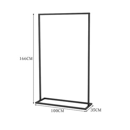 Luxury Floor Standing Clothes Rack | Heavy Duty Iron Garment Rack with Storage