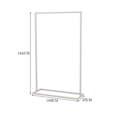 Luxury Floor Standing Clothes Rack | Heavy Duty Iron Garment Rack with Storage