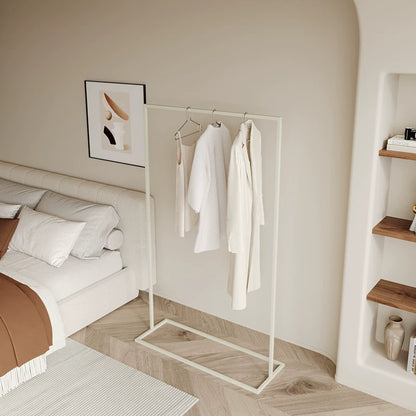 Luxury Floor Standing Clothes Rack | Heavy Duty Iron Garment Rack with Storage