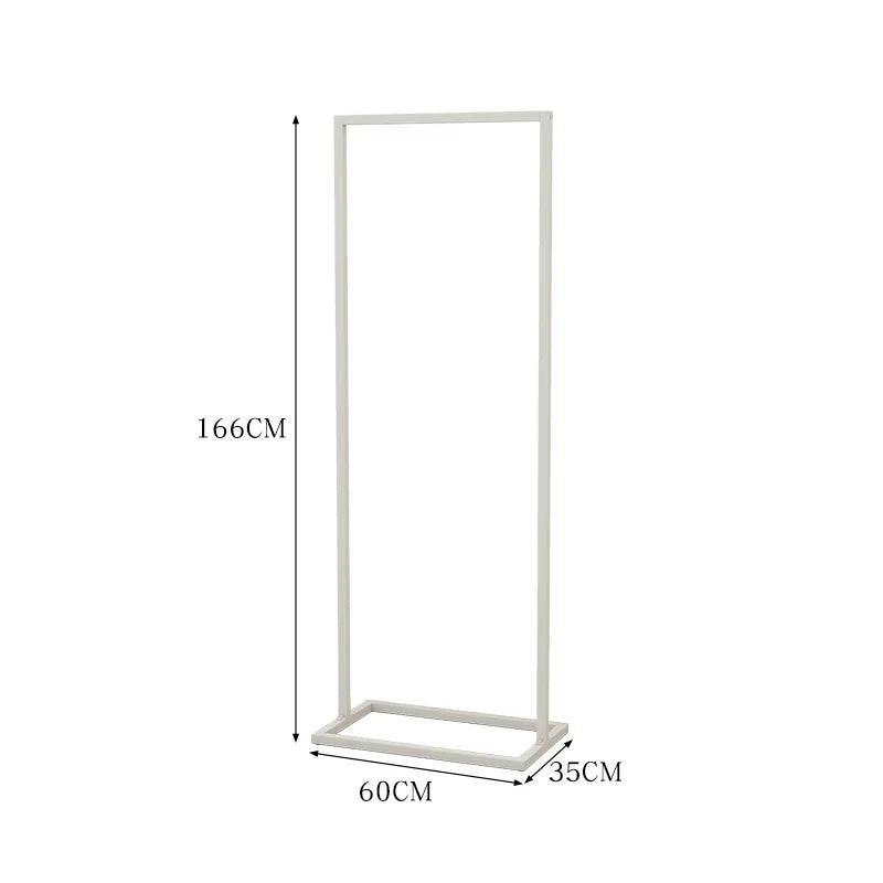 Luxury Floor Standing Clothes Rack | Heavy Duty Iron Garment Rack with Storage