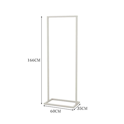 Luxury Floor Standing Clothes Rack | Heavy Duty Iron Garment Rack with Storage