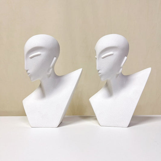 JELIMATE Abstract White Plaster Photography Props – Jewelry Mannequin Display & Home Accessories Figurine
