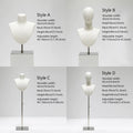 JELIMATE Bamboo Linen Jewelry Display Bust – Floor & Tabletop Necklace Stand for Window Accessories Showcase