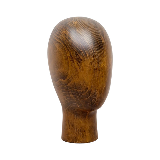 JELIMATE Beech Wooden Mannequin Head – Vintage Solid Wood Display Stand for Hats, Wigs & Accessories
