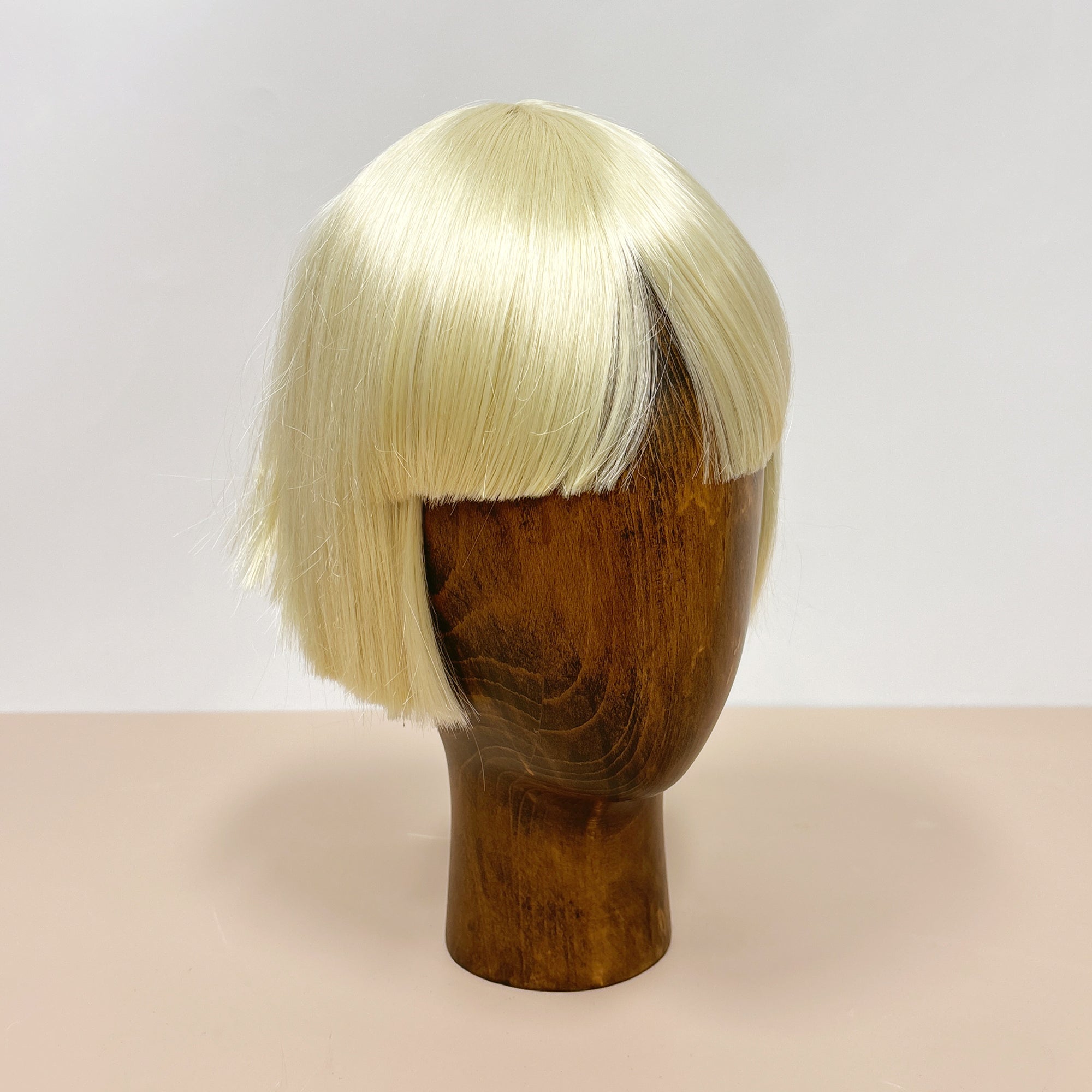 JELIMATE Beech Wooden Mannequin Head – Vintage Solid Wood Display Stand for Hats, Wigs & Accessories