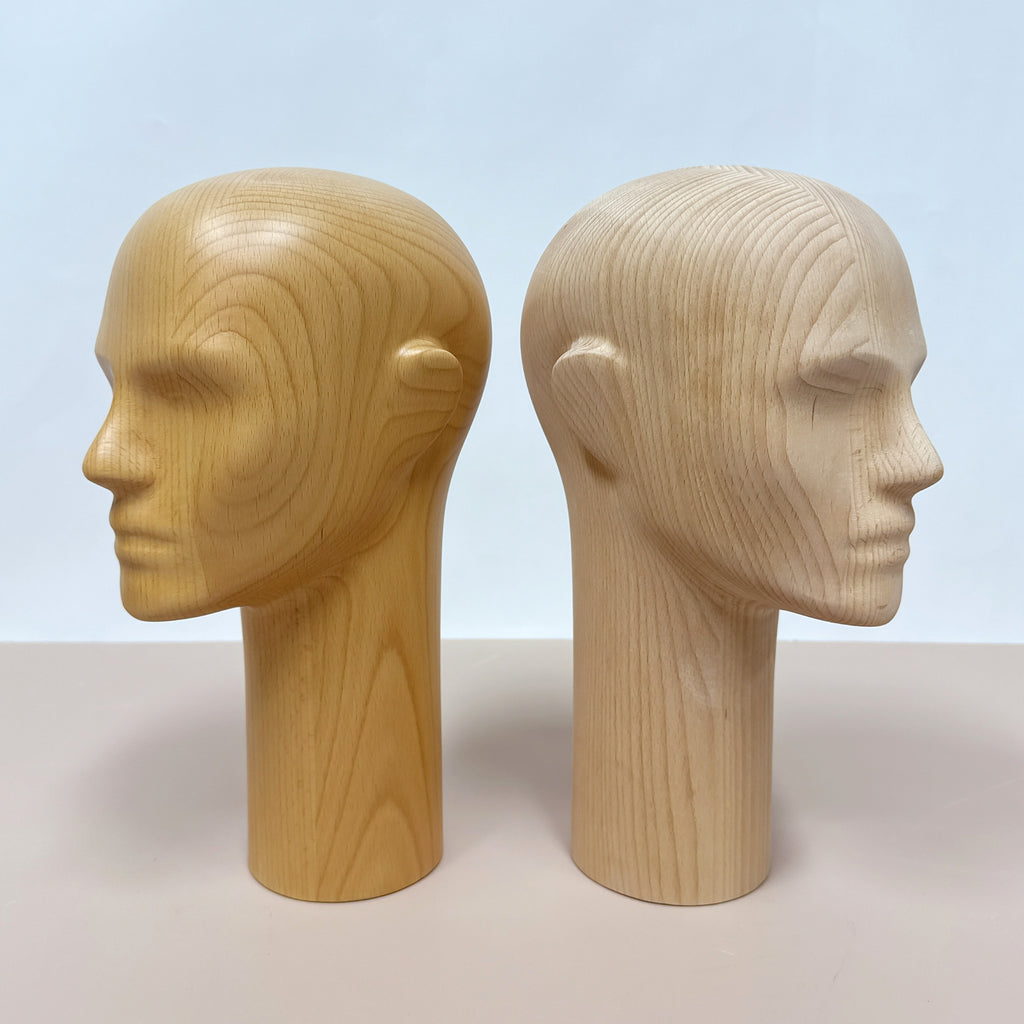 JELIMATE Wooden Display Mannequin – Male Figure with Realistic Head/Nose /Mouth