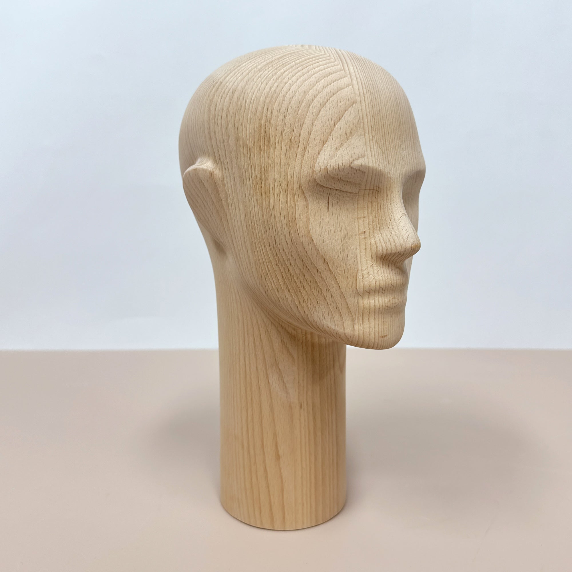 JELIMATE Wooden Display Mannequin – Male Figure with Realistic Head/Nose /Mouth