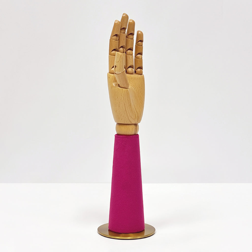 JELIMATE Wooden Hand Jewelry Display – Movable Palm Model Prop for Boutique/Retail/ Window Decor