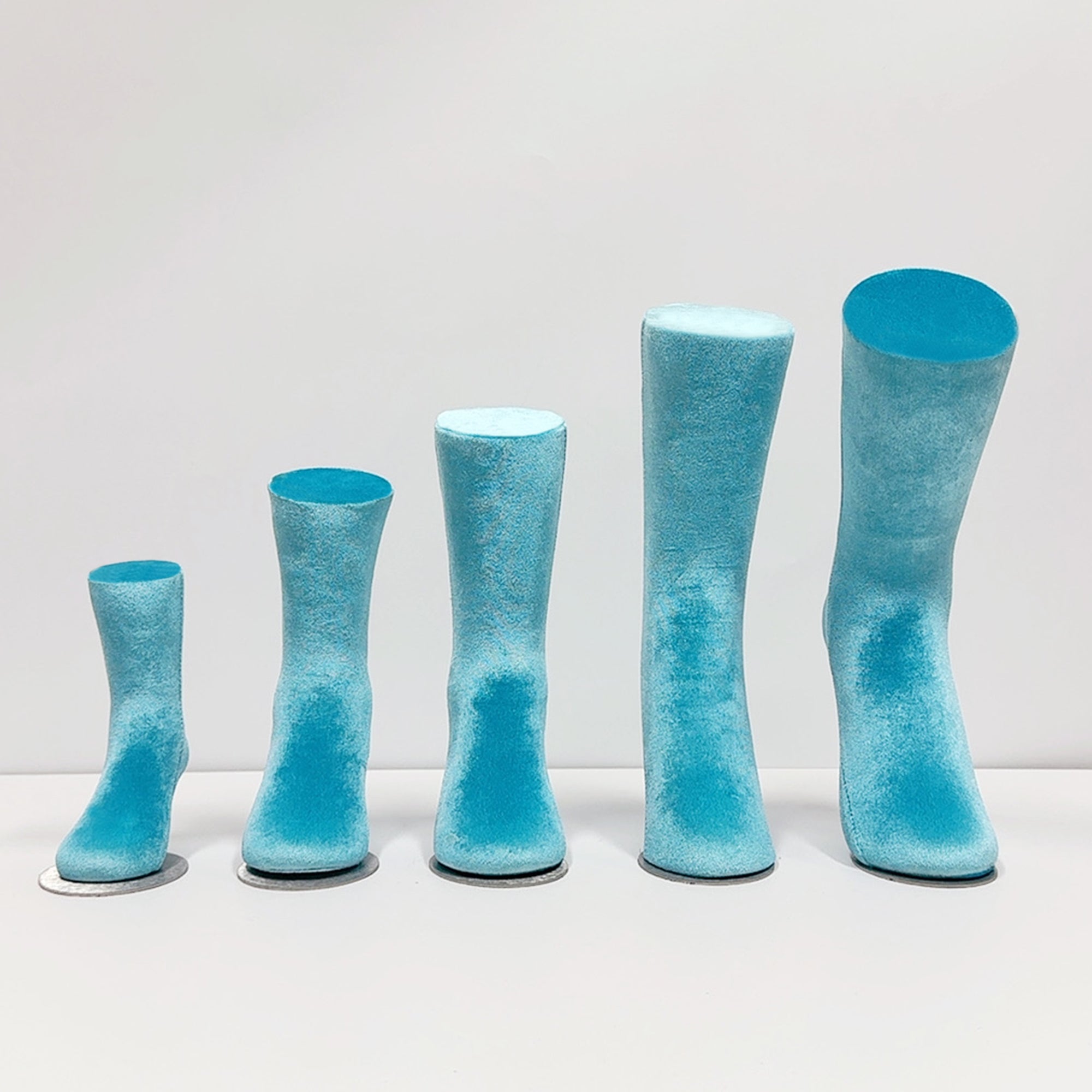 JELIMATE Blue Velvet Female Foot Mannequin – Sock/Anklet/Shoe Display Stand