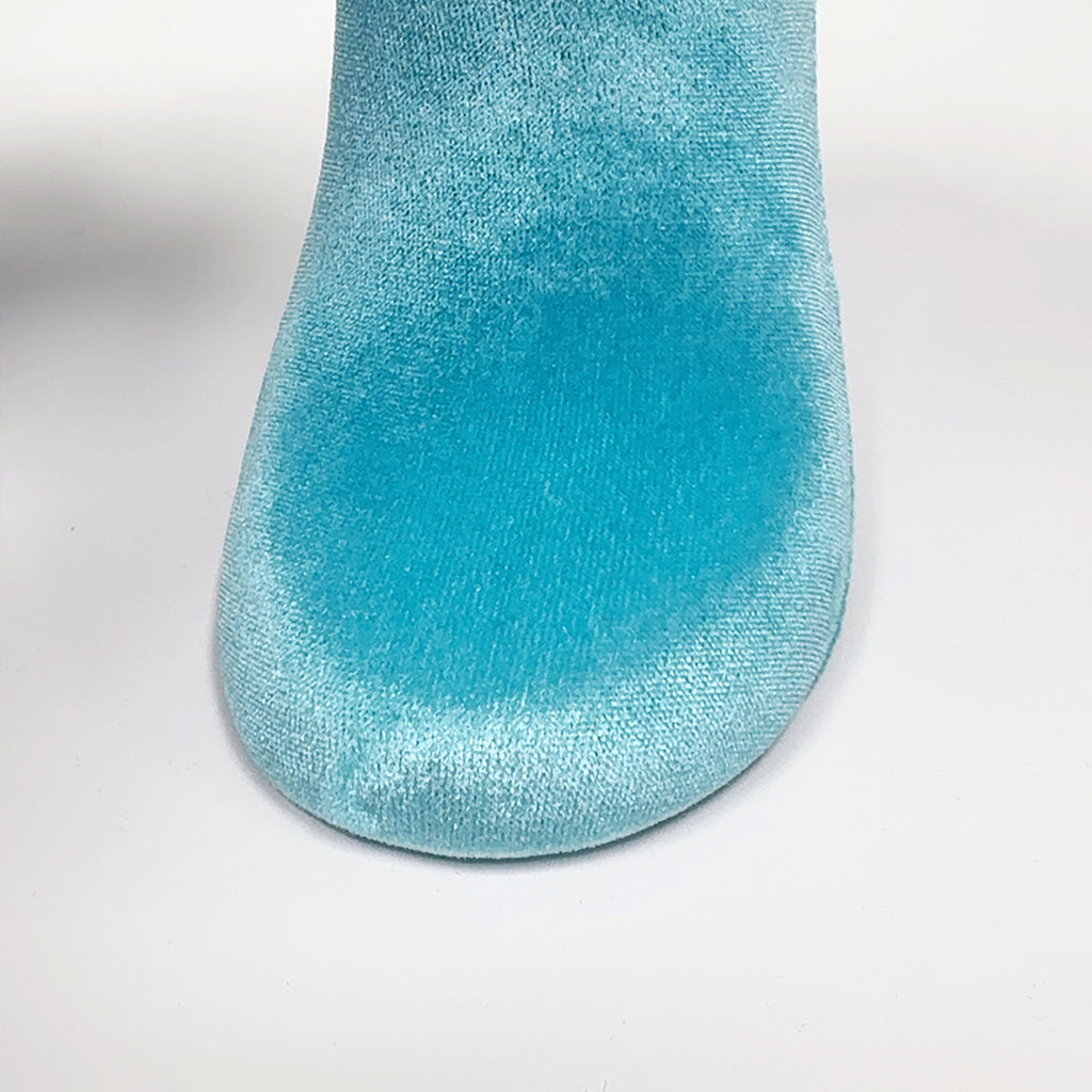 JELIMATE Blue Velvet Female Foot Mannequin – Sock/Anklet/Shoe Display Stand