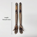 JELIMATE Brown Wood Mannequin Arms – Male | Adjustable Display