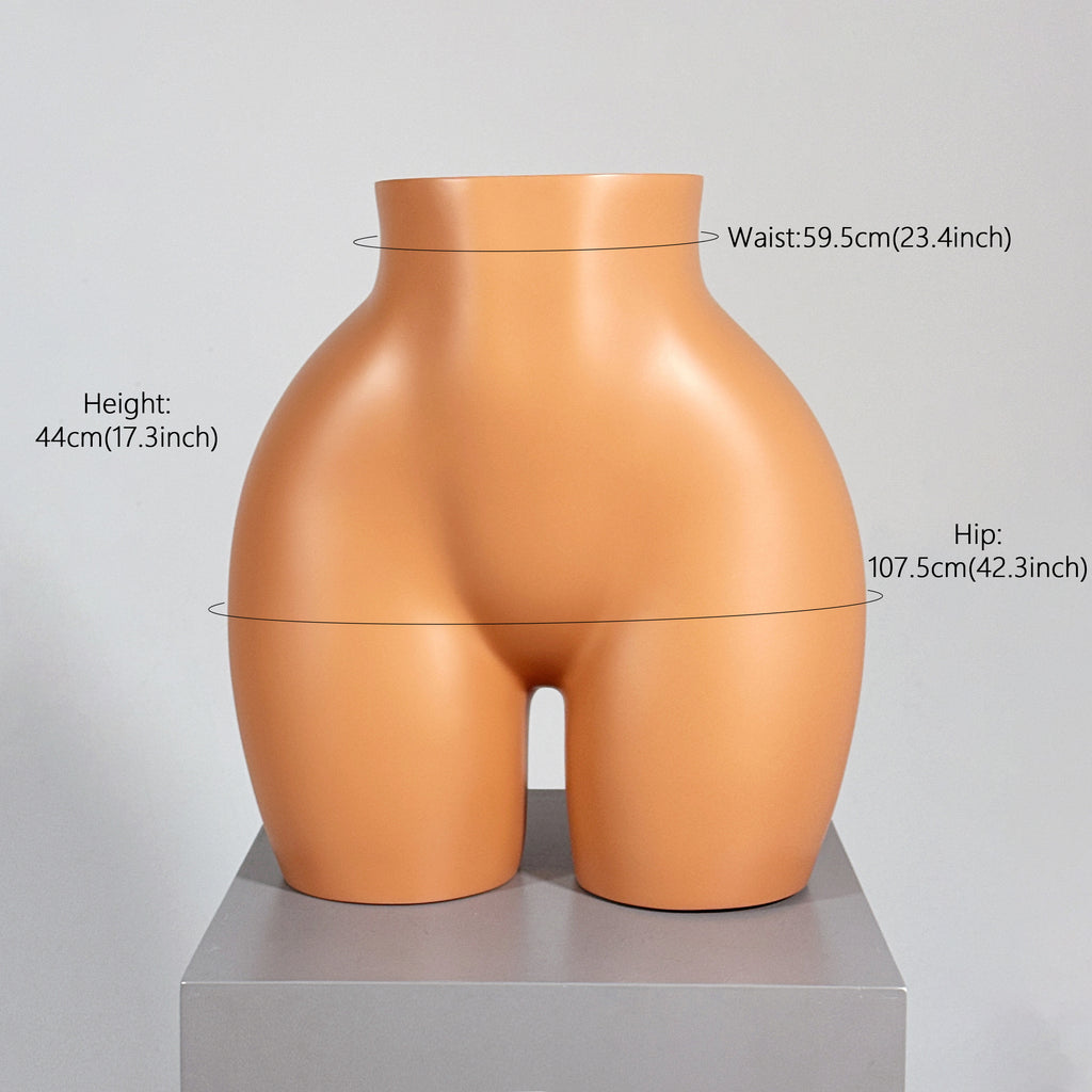 JELIMATE Fiberglass Female Butt Mannequin – Premium Hip Torso Display for Lingerie &Swimwear