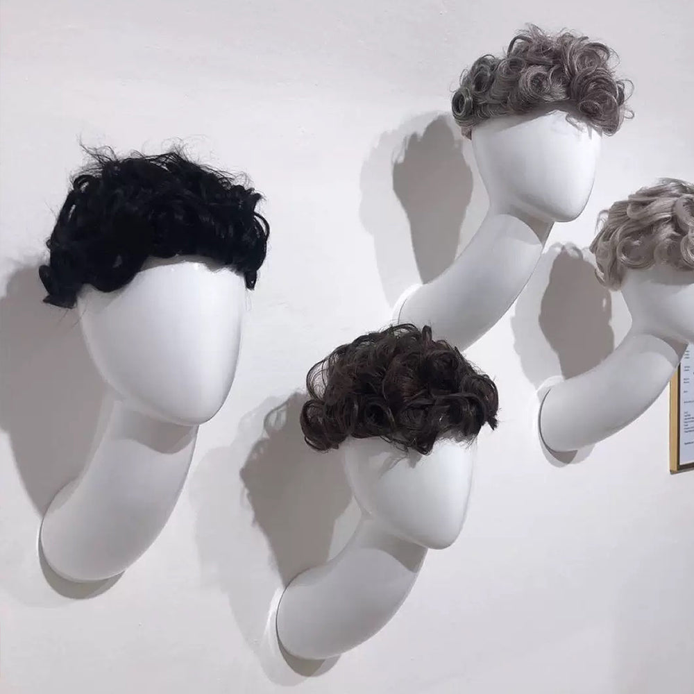 Cabeza de maniquí de fibra de vidrio para pared JELIMATE - Blanco brillante - 1 pieza