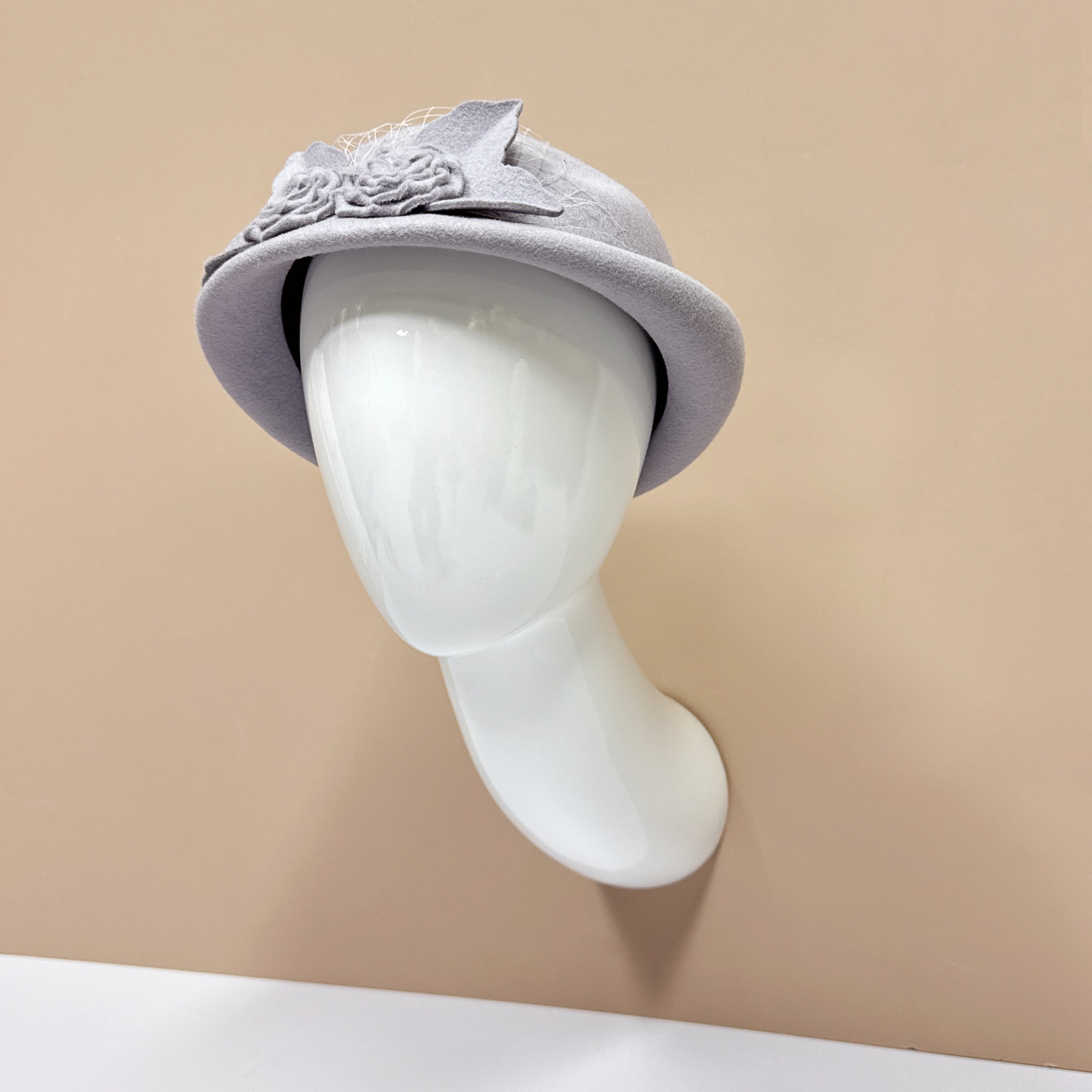 Cabeza de maniquí de fibra de vidrio para pared JELIMATE - Blanco brillante - 1 pieza