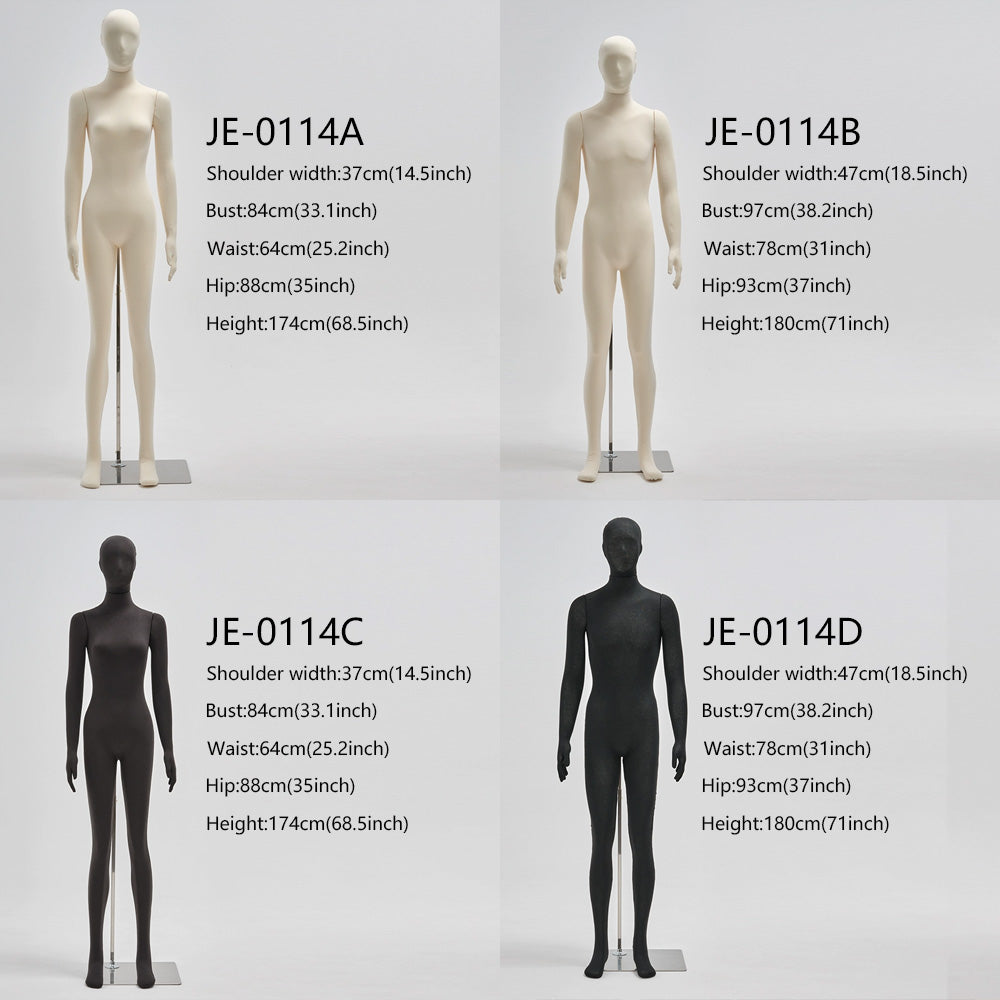 Jelimate  Flexible Female Male Mannequin Body with Soft Foam, Dress Form for Jewelry & Clothing Display