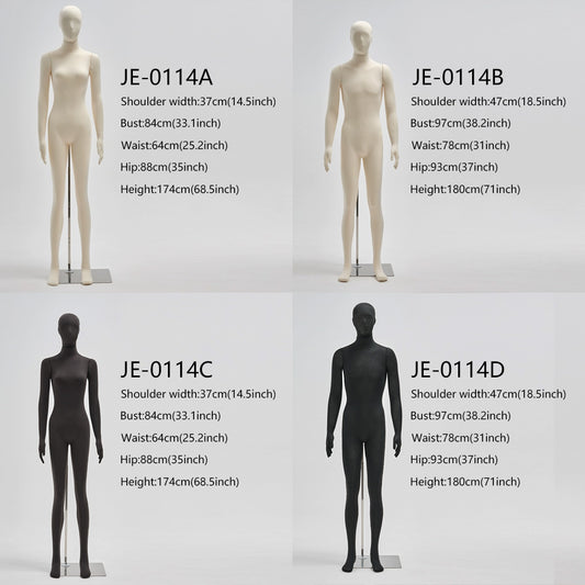 Jelimate  Flexible Female Male Mannequin Body with Soft Foam, Dress Form for Jewelry & Clothing Display