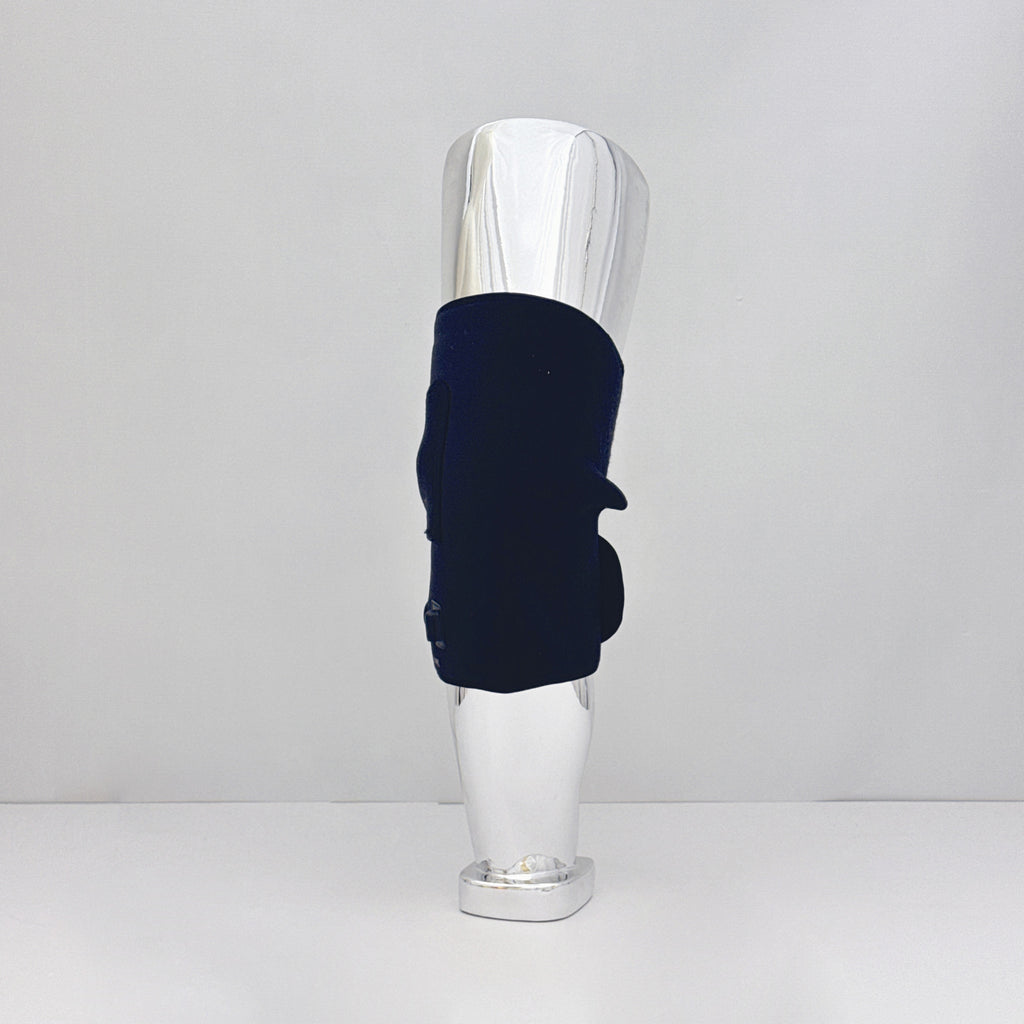 Jelimate Male Left Leg Mannequin Display Stand – Electroplated Fiberglass for Knee Brace, Orthopedic & Sports Store Use