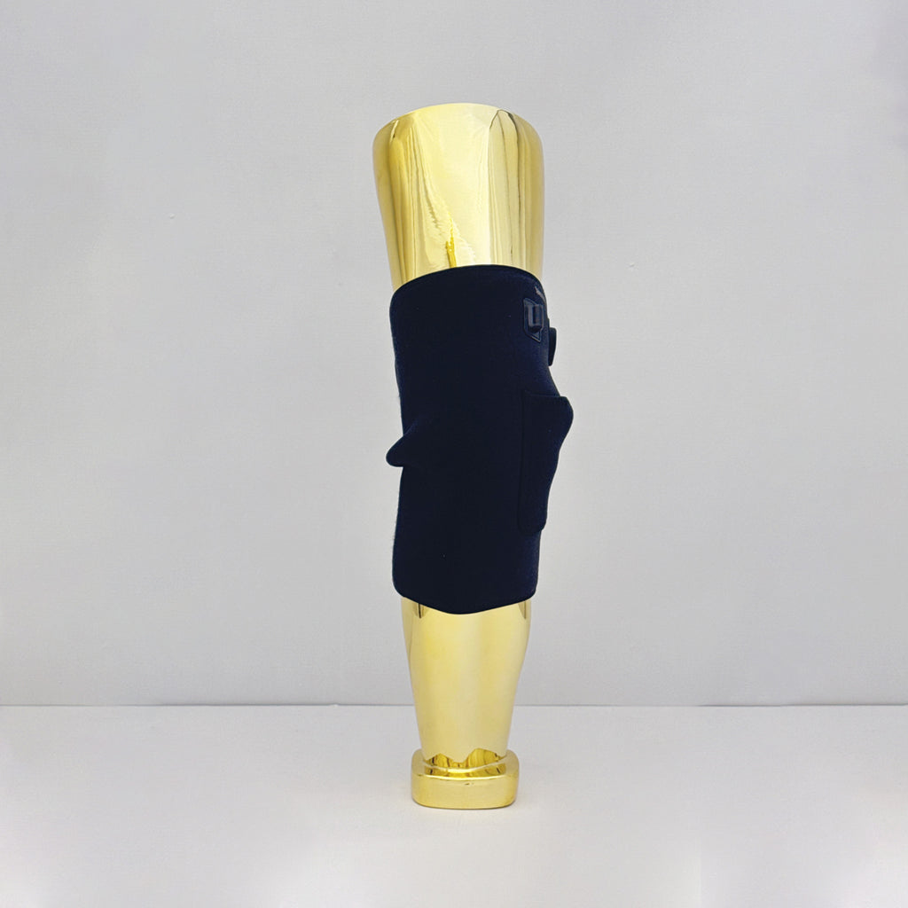 Jelimate Male Left Leg Mannequin Display Stand – Electroplated Fiberglass for Knee Brace, Orthopedic & Sports Store Use