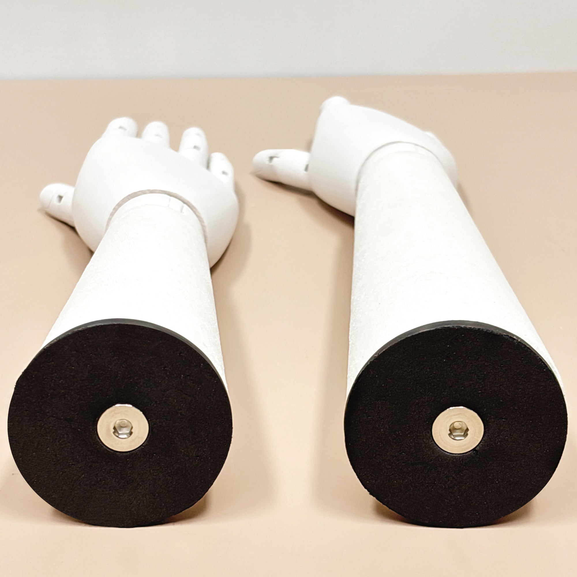 Jelimate Right Hand Wooden Mannequin – White Painted Display Hand with Velvet Wrist for Jewelry, Ring & Boutique Display