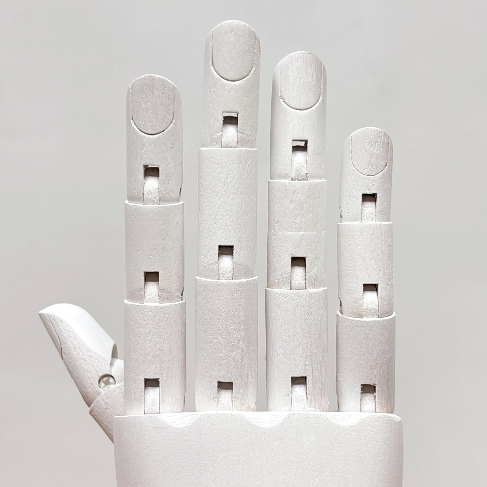 Jelimate Right Hand Wooden Mannequin – White Painted Display Hand with Velvet Wrist for Jewelry, Ring & Boutique Display