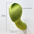 Jelimate Wall-Mounted Velvet Mannequin Head – Green & White Fiberglass Display for Wig, Hat & Scarf