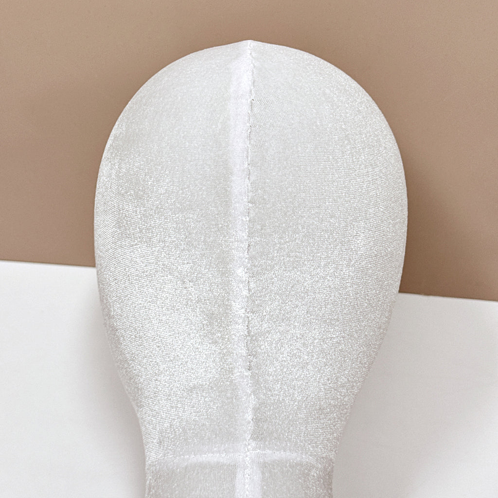 Jelimate Wall-Mounted Velvet Mannequin Head – Green & White Fiberglass Display for Wig, Hat & Scarf