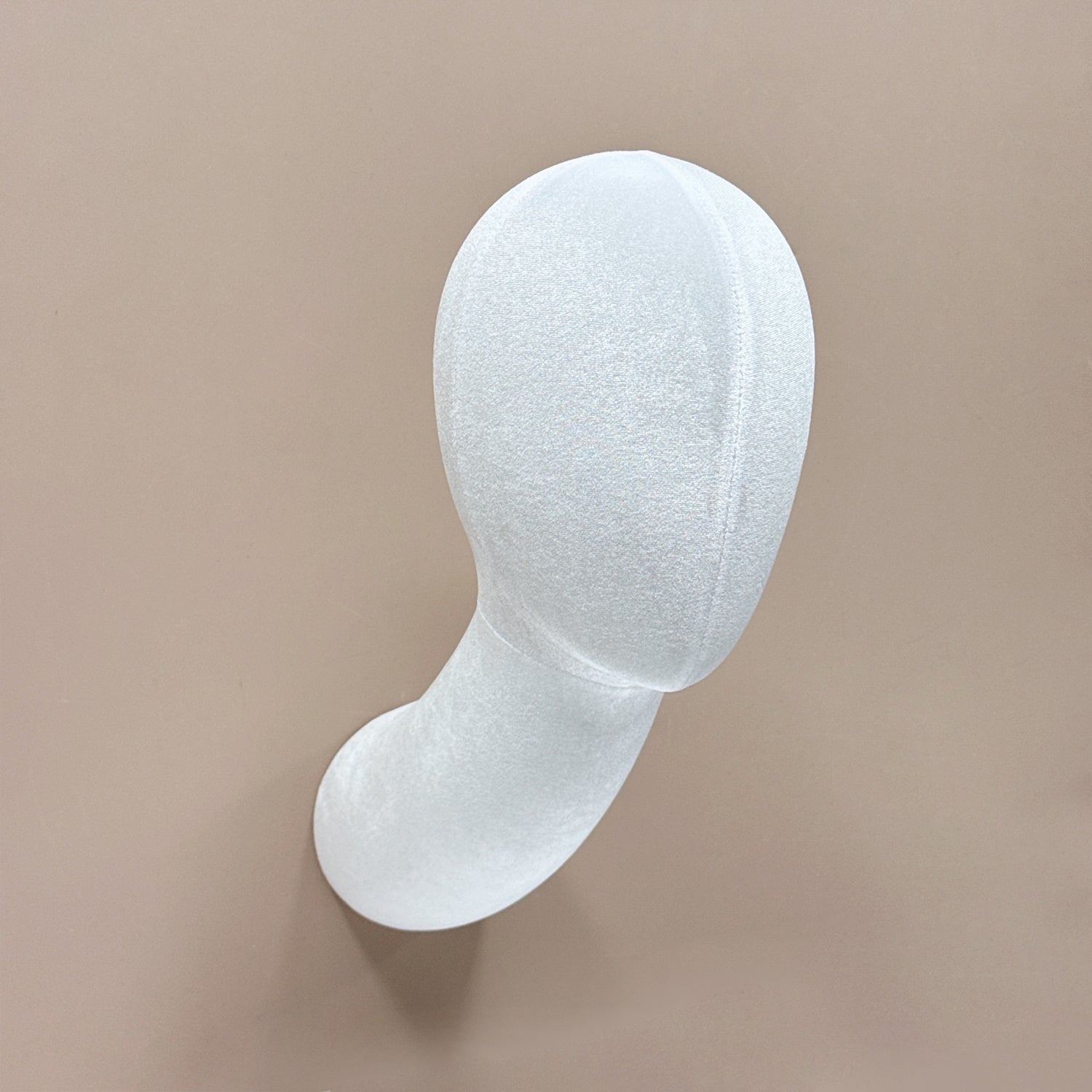 Jelimate Wall-Mounted Velvet Mannequin Head – Green & White Fiberglass Display for Wig, Hat & Scarf