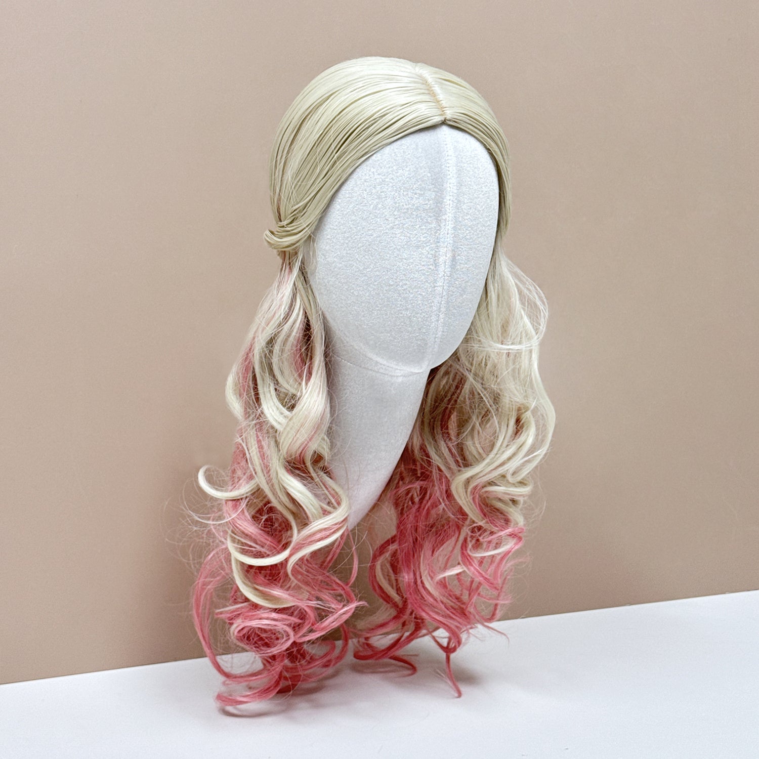 Jelimate Wall-Mounted Velvet Mannequin Head – Green & White Fiberglass Display for Wig, Hat & Scarf