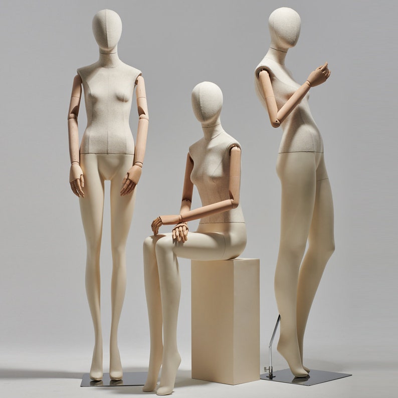 Jelimate JMFF04 Female & Child Full Body Mannequin with Wooden Arms