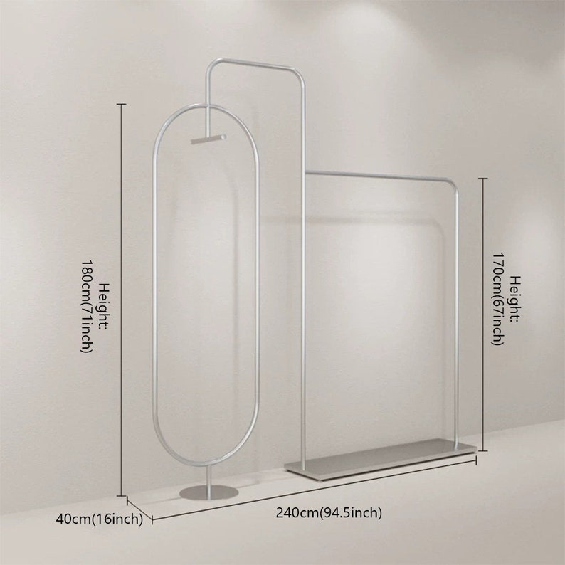 Jelimate Stainless Steel Silver Gold Clothing Rack And Shoe Rack,Clothing Store Men Kid Women Clothes Display Rack,Clothing Display Stand Coat Rack Clothing Shelf,Metal Garment Rack Clothing Storage Rack 190cm& 240cm,Welcome Customize Size